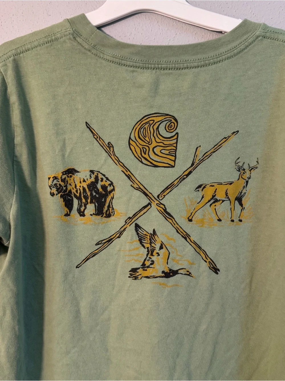 Carhartt‎ Short Sleeve Tee in Sage Green Small Kids 8-10